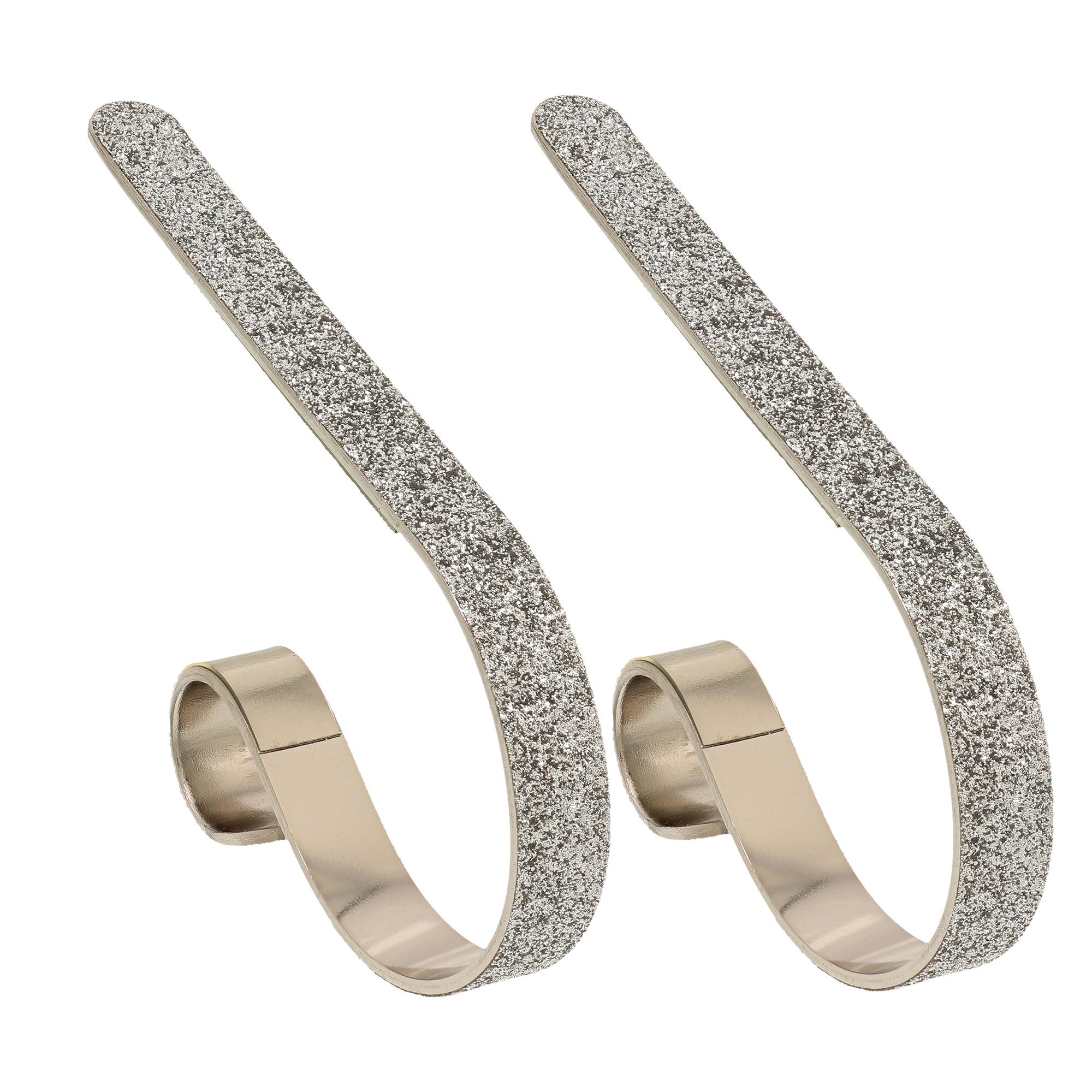 Original MantleClip® Silver Glitter Stocking Holders